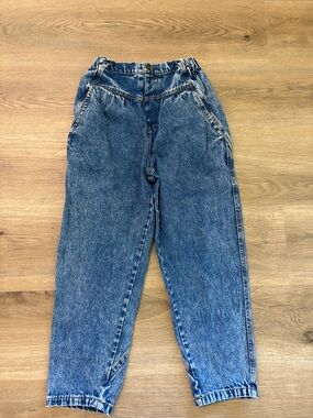 Kids Blue Elastic-Waist Denim Jeans